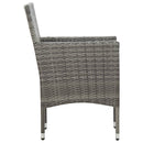 4 Piece Garden Lounge Set with Cushions Poly Rattan Grey