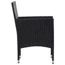 4 Piece Garden Lounge Set with Cushions Poly Rattan Black
