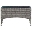 Coffee Table Grey 60x40x36 cm Poly Rattan