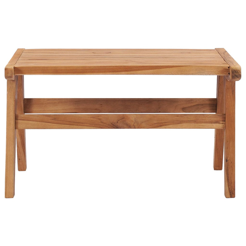 Garden Chair with Footrest Solid Teak Wood
