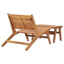 Garden Chair with Footrest Solid Teak Wood