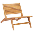 Garden Chair with Footrest Solid Teak Wood