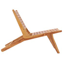 Garden Chair with Footrest Solid Teak Wood