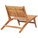 Garden Chair with Footrest Solid Teak Wood