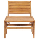 Garden Chair with Footrest Solid Teak Wood