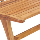 Garden Chair with Footrest Solid Teak Wood