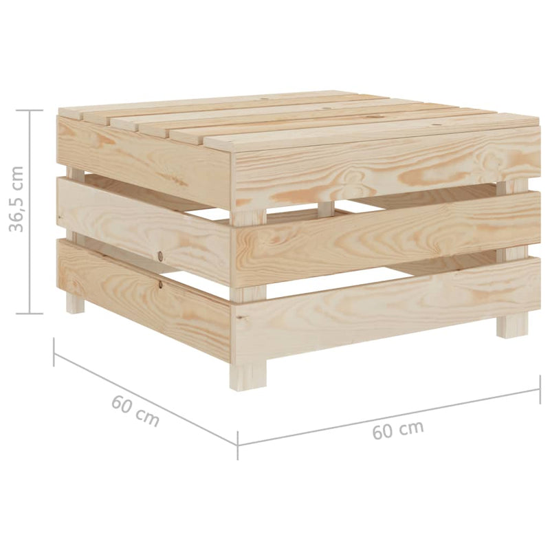2 Piece Garden Pallet Lounge Set Wood