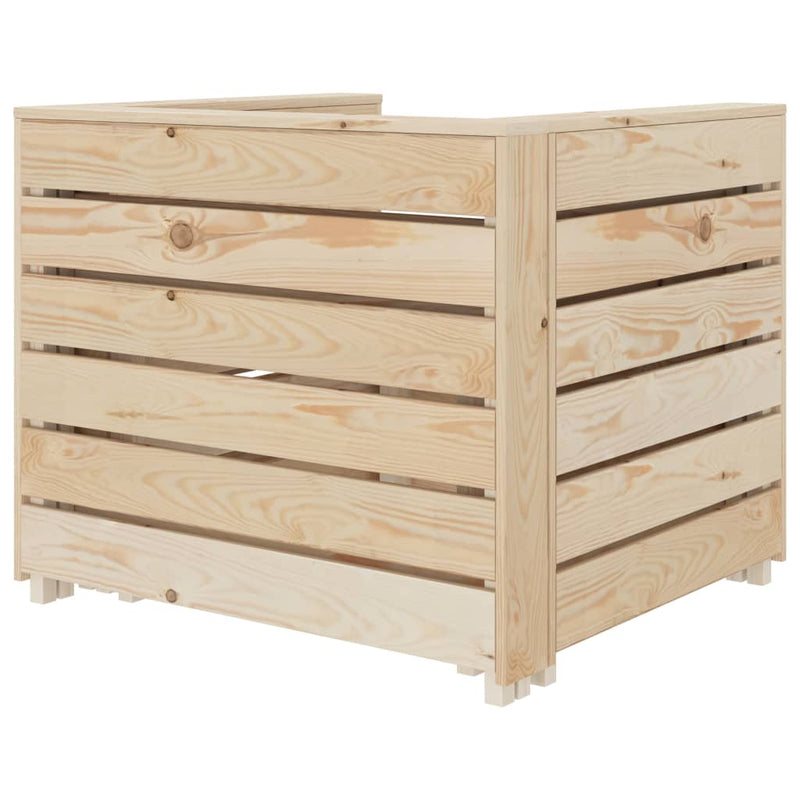 2 Piece Garden Pallet Lounge Set Wood