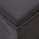 6 Piece Garden Lounge Set with Cushions Poly Rattan Black