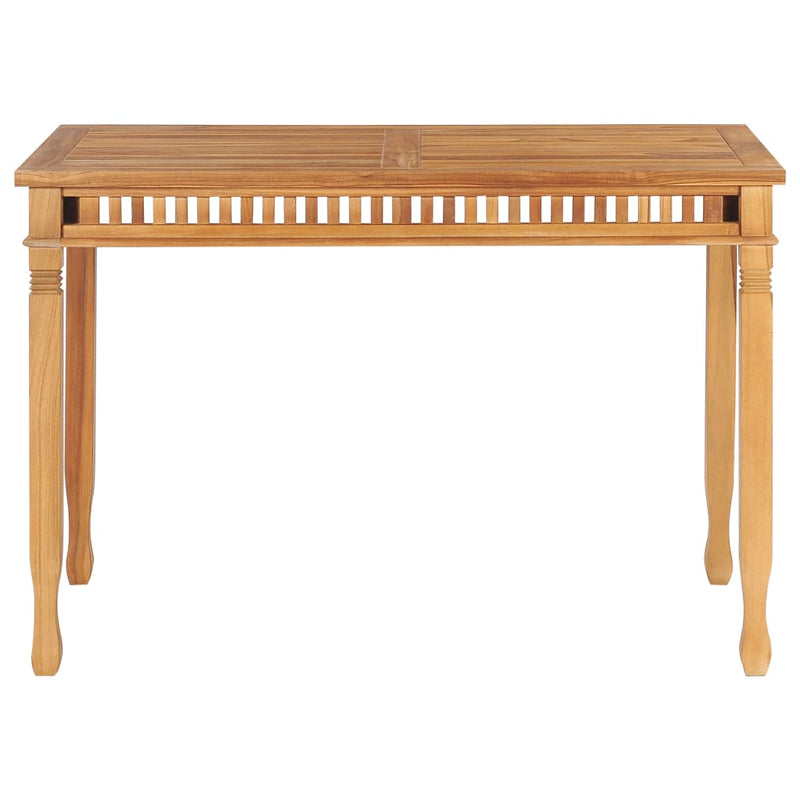 Garden Dining Table 120x65x80 cm Solid Teak Wood
