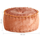Round Pouffe Velvet 40x20 cm Rust