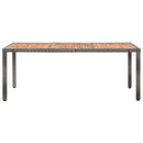 9 Piece Garden Dining Set with Cushions Poly Rattan Grey