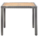 5 Piece Garden Dining Set with Cushions Poly Rattan Grey