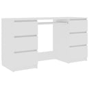 Writing Desk White 140x50x77 cm Chipboard