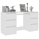 Writing Desk White 140x50x77 cm Chipboard