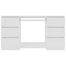 Writing Desk White 140x50x77 cm Chipboard