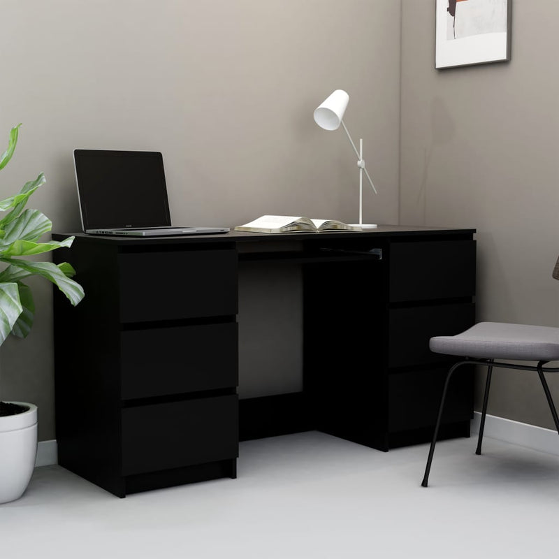 Writing Desk Black 140x50x77 cm Chipboard