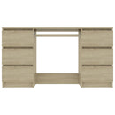 Writing Desk Sonoma Oak 140x50x77 cm Chipboard