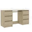 Writing Desk Sonoma Oak 140x50x77 cm Chipboard
