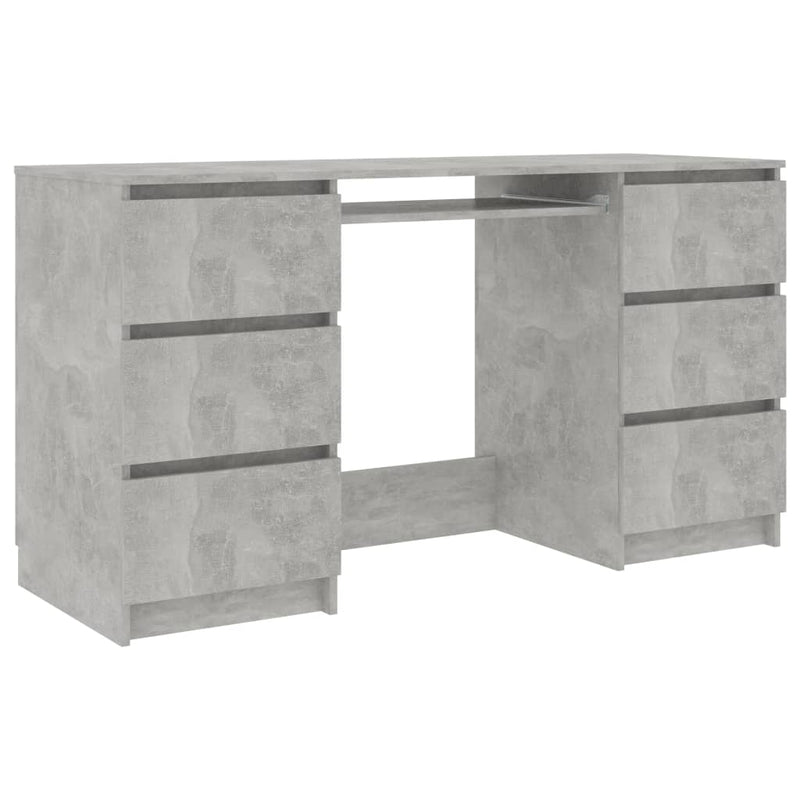 Writing Desk Concrete Grey 140x50x77 cm Chipboard