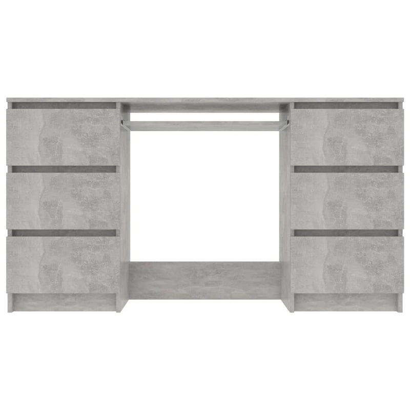 Writing Desk Concrete Grey 140x50x77 cm Chipboard