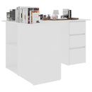 Corner Desk White 145x100x76 cm Chipboard