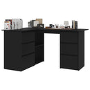 Corner Desk Black 145x100x76 cm Chipboard