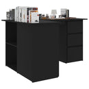 Corner Desk Black 145x100x76 cm Chipboard
