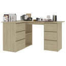 Corner Desk Sonoma Oak 145x100x76 cm Chipboard