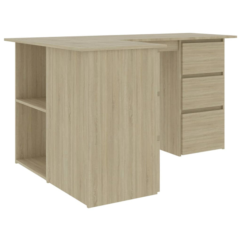 Corner Desk Sonoma Oak 145x100x76 cm Chipboard