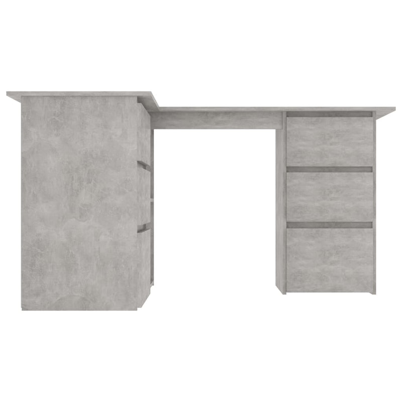 Corner Desk Concrete Grey 145x100x76 cm Chipboard