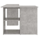 Corner Desk Concrete Grey 145x100x76 cm Chipboard