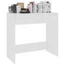 Desk White 80x40x75 cm Chipboard
