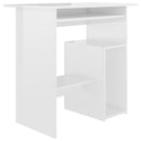 Desk High Gloss White 80x45x74 cm Chipboard