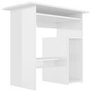 Desk High Gloss White 80x45x74 cm Chipboard