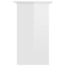 Desk High Gloss White 80x45x74 cm Chipboard