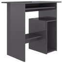 Desk High Gloss Grey 80x45x74 cm Chipboard