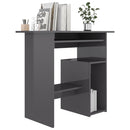 Desk High Gloss Grey 80x45x74 cm Chipboard