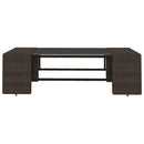 2 Piece Garden Lounge Set Poly Rattan Brown