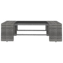 2 Piece Garden Lounge Set Poly Rattan Grey