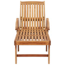 Sun Loungers 2 pcs with Table Solid Teak Wood