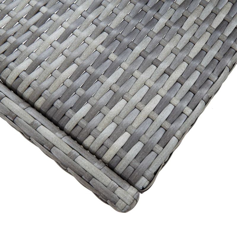 9 Piece Outdoor Bar Set Poly Rattan and Acacia Wood Grey