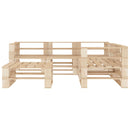 6 Piece Garden Lounge Set Pallets Wood