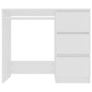 Desk White 90x45x76 cm Chipboard
