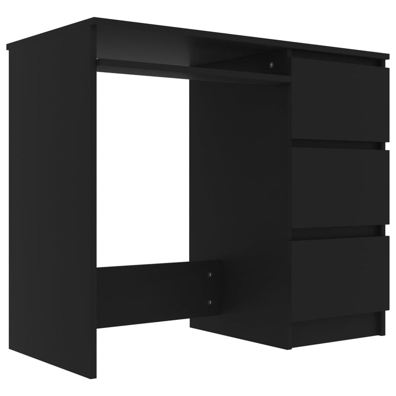 Desk Black 90x45x76 cm Chipboard
