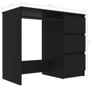 Desk Black 90x45x76 cm Chipboard