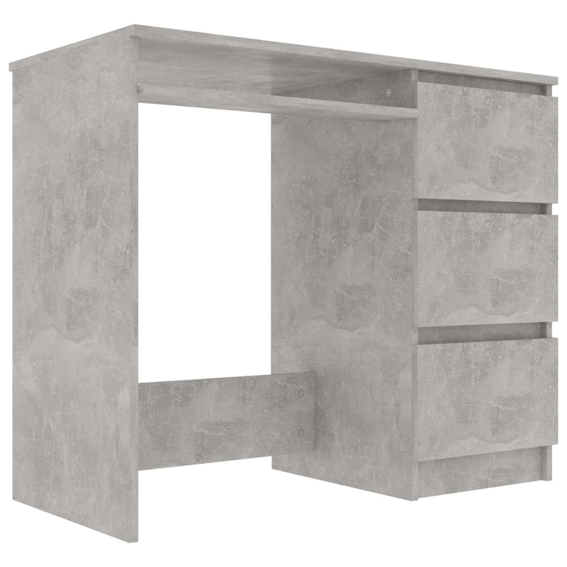 Desk Concrete Grey 90x45x76 cm Chipboard