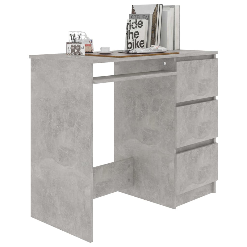 Desk Concrete Grey 90x45x76 cm Chipboard