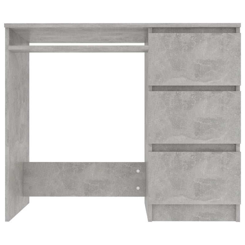 Desk Concrete Grey 90x45x76 cm Chipboard