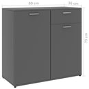 Sideboard Grey 80x36x75 cm Chipboard